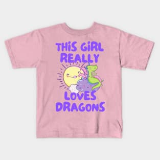 This Girl Really Loves Dragons Kids T-Shirt